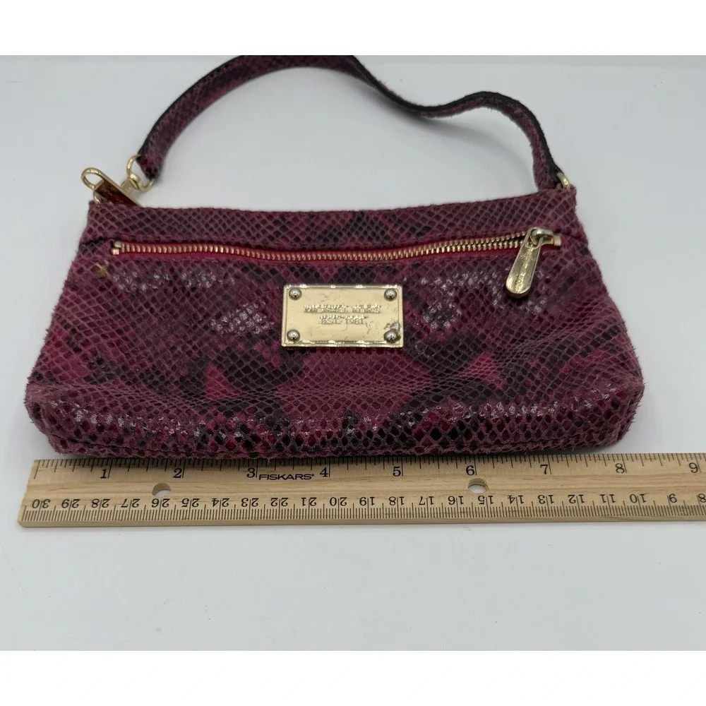 MICHAEL KORS Fushia Snake-skin Embossed Small Shoulder Bag